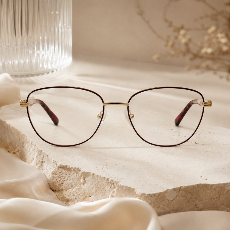 Angel LS3220 – Elegancia sutil en tonos vino y dorado